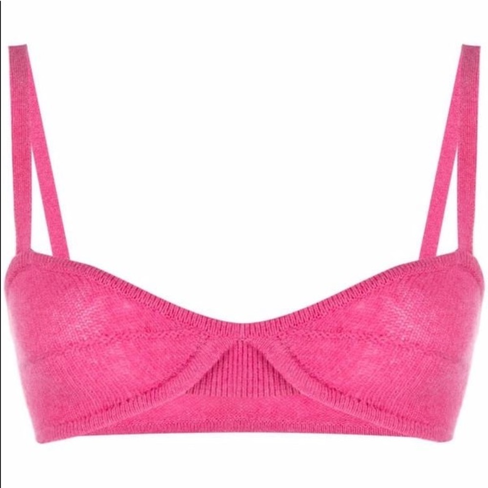 NWT khaite pink cashmere bra size S